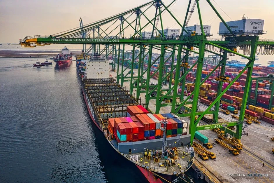 container ship/port congestion/Southeast Asia/export logistics/industrial parts