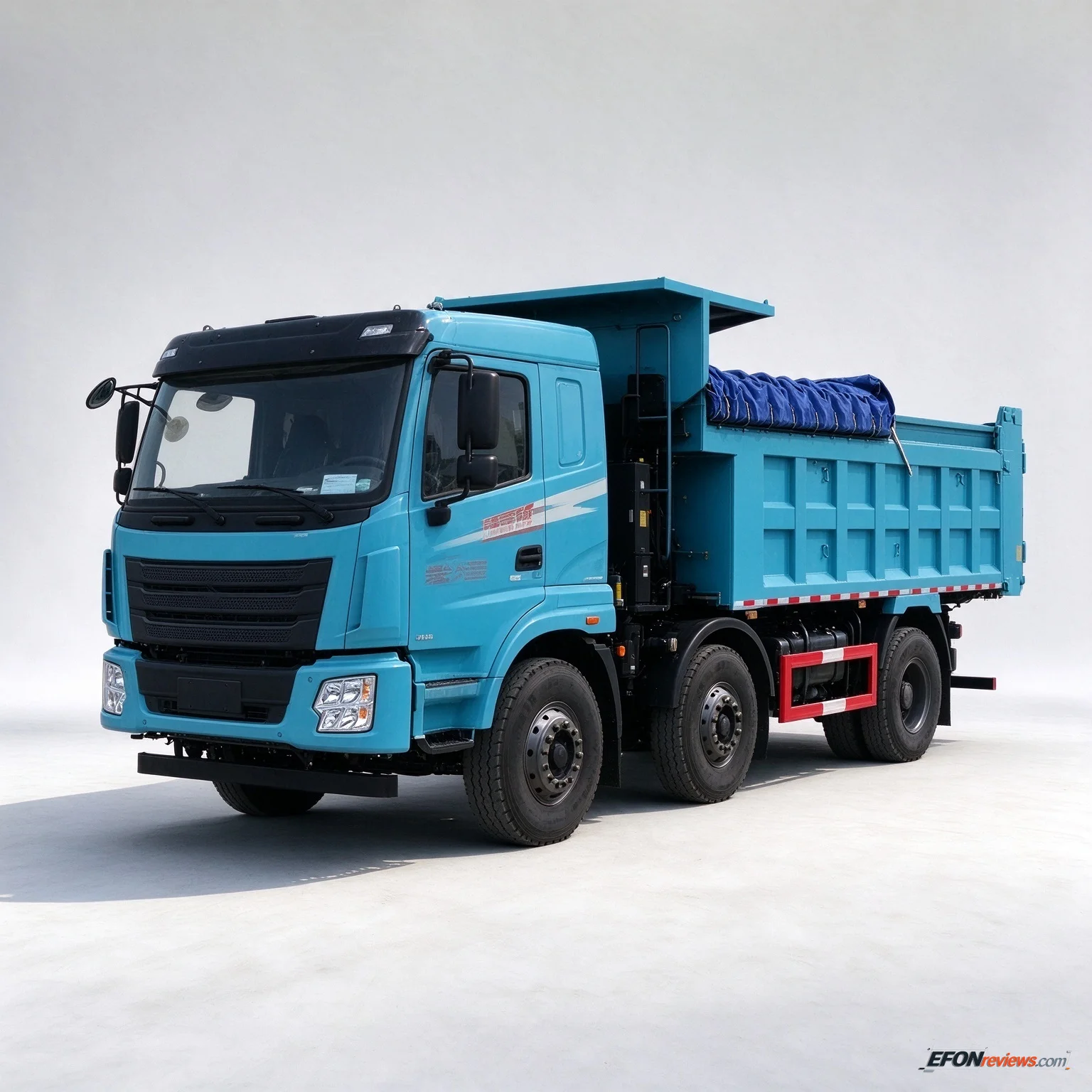 Tri-Ring 6×2 EV Cargo Truck-300kWh-