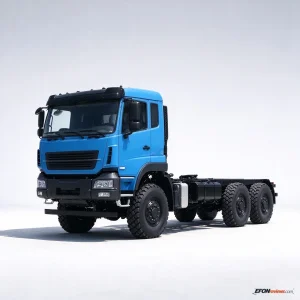 6×4 Heavy-Duty Cargo Truck Chassis | 340HP Cummins Engine | 16T Hub Reduction Axles | 20-Ton Payload-